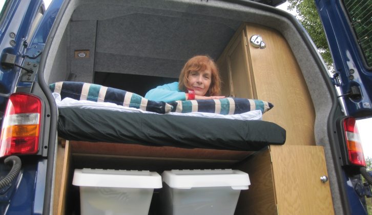 This small ’van had to provide a comfortable double bed with storage boxes underneath
