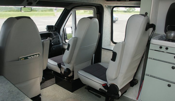 Behind the cab you can add automotive belted seats