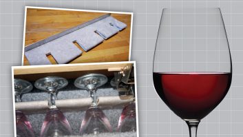 Make a simple wine glass holder for your motorhome and you'll never suffer broken glasses again