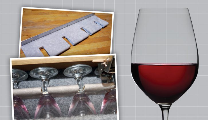 Make a simple wine glass holder for your motorhome and you'll never suffer broken glasses again