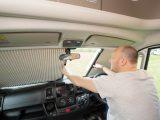The optional Premium Pack (factory-fitted to most ’vans) includes a Remis pleated windscreen blind