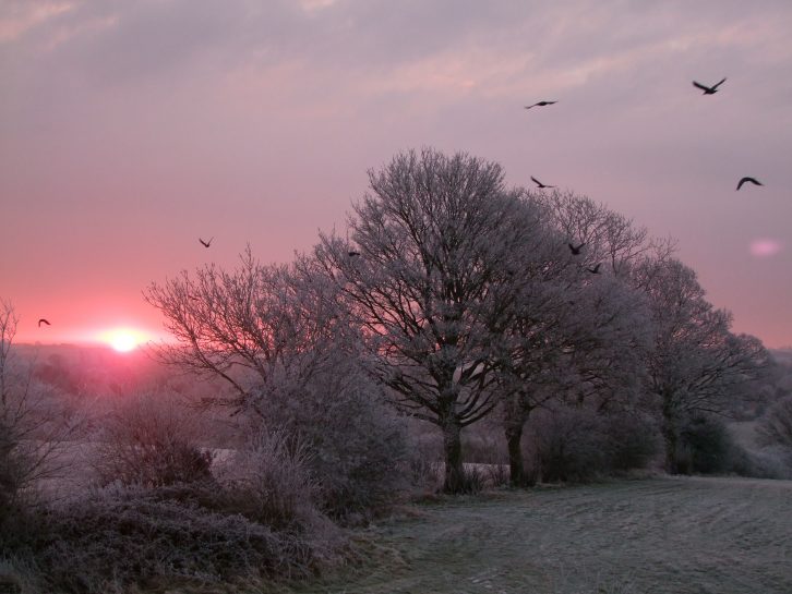 Waking to beautiful winter wonderland scenes is one of the special joys of being a low-season motorcaravanner