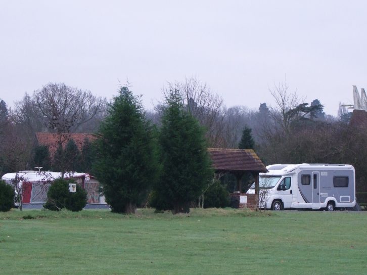 Many campsites in the UK are open all year, like this one in Kent – you might be spoilt for choice