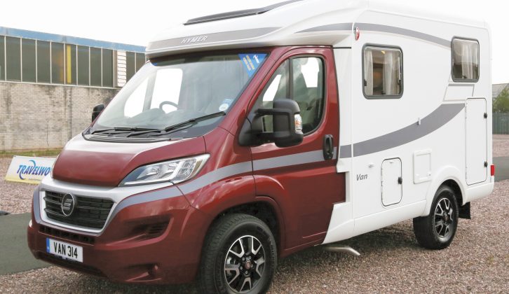 The 2016 Hymer Van 314 is 5.45m (17’8”) long; 2.77m (9’1”) high and 2.22m (7’2”) wide