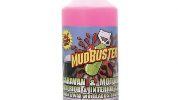 The winner of our motorhome cleaning products test is the MudBuster Caravan & Motorhome Exterior & Interior Wash & Wax