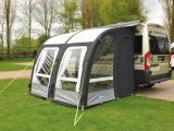 Kampa's Motor Rally range of awnings have a distictive rounded front, with doors at both sides