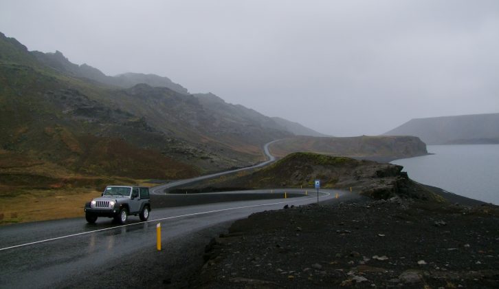The road from Krýsuvík to Hafnarfjörður provides a perfect touring route for motorhomes