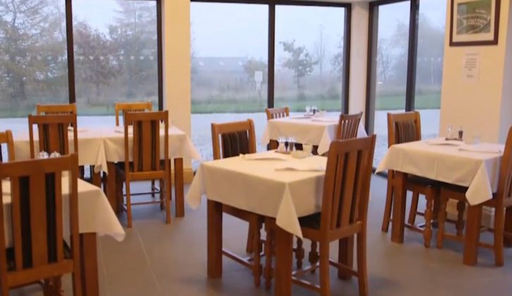 Enjoy tea with a view at the on-site cafe at Clover Fields near Buxton in Derbyshire