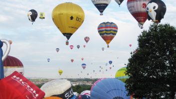 At last they had time to enjoy Bristol's International Balloon Fiesta in August