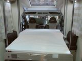 The drop-down bed in the Chausson 620 is very space-efficient