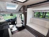 The electrically operated slide-out transformed a narrow corridor into a large open-plan living room – read more in Practical Motorhome's Moto-Trek X-Cite G review