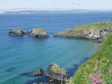 There's a view of Rathlin Island from Carrick-a-Rede rope bridge in Northern Ireland