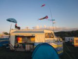 After two trips to Glastonbury with a horsebox for accommodation, the Hymer was true luxury