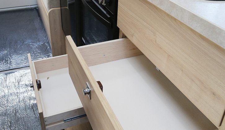 ‘Marone’ hand-made cabinetry features throughout the Majestic range and the dovetailed drawers operate smoothly
