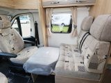 Third berth in the dinette is 1.57m x 0.6m (5ft 2in x 2ft) and is made up using the supplied infill cushion – read more in the Practical Motorhome Marquis Majestic 135 review