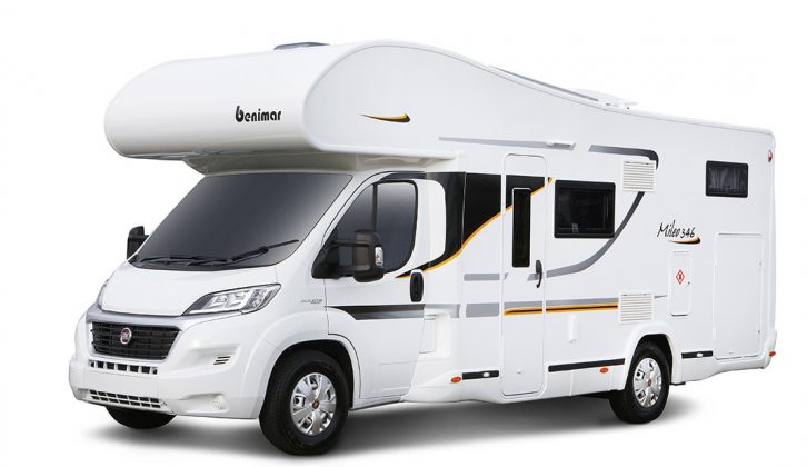 The new Benimar Mileo 346 has a transverse double across the rear and will debut at the Caravan, Camping & Motorhome Show  in February