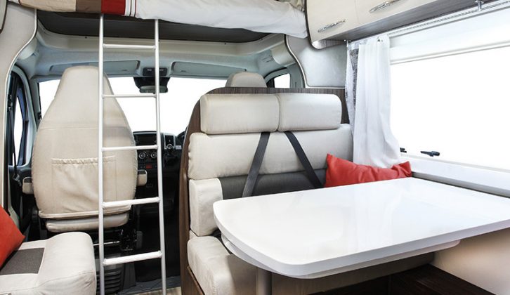 The Benimar Mileo 346 has six belted travel seats and an MTPLM of 4250kg