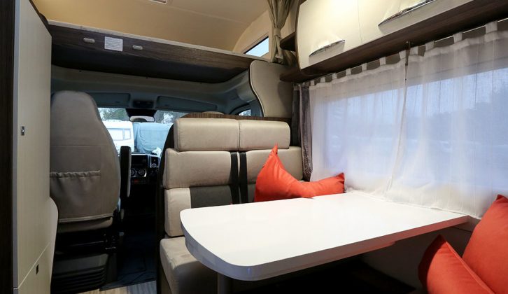 'Zurich' faux leather upholstery features in this 313's spacious lounge