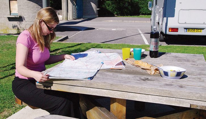 Armed with her map, Meli enjoyed quizzing other motorcaravanners about the best places to go