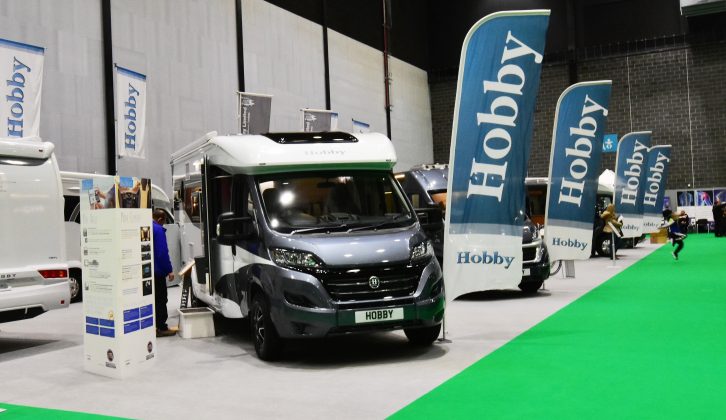Hobby's impressive stand showcased coachbuilt motorhomes and panel van conversions