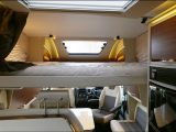 The 1.9 x 1.3/1.1m drop-down bed can be accessed by a ladder, or by climbing on the cab seats!