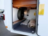 The rear garage has a 150kg load limit and, usefully, is externally accessible from both sides of the ’van