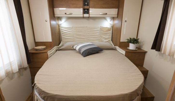 The Lunar Selena 740i has an island bed at the rear and a centrally located washroom