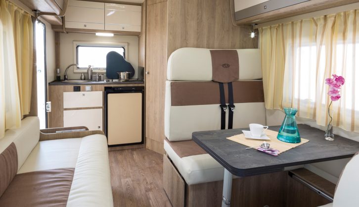 The bright and spacious interior of the Venus 590HL belies its £34,999 price tag – see it soon at the NEC Birmingham