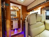 The Pegaso's interior is well finished and of good build quality, and the washroom is in the middle