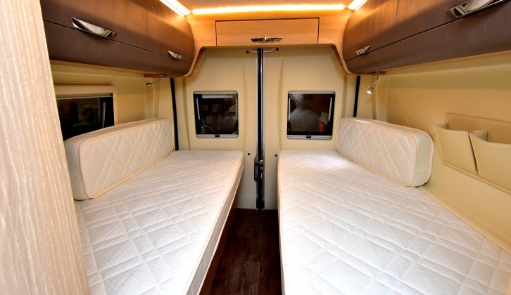 The new Trigano 680 has twin beds with plenty of storage