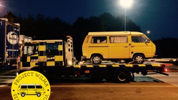 Read Nigel's latest blog to find out why Wilma the campervan ended up on a low-loader