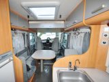The extra-roomy lounge is a big selling point for this compact Pilote motorcaravan