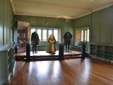 There's no furniture, but you can see Tudor costumes at Barrington Court, where Wolf Hall was filmed