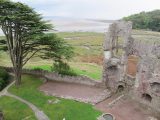 The view from the tower of Laugharne Castle