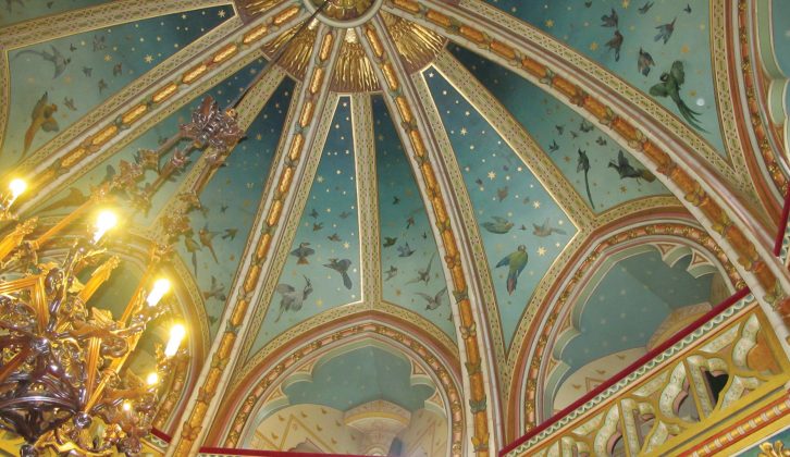Architect William Burges indulged the Marquess of Bute’s fantasies for Castell Coch such as this hand-painted domed ceiling