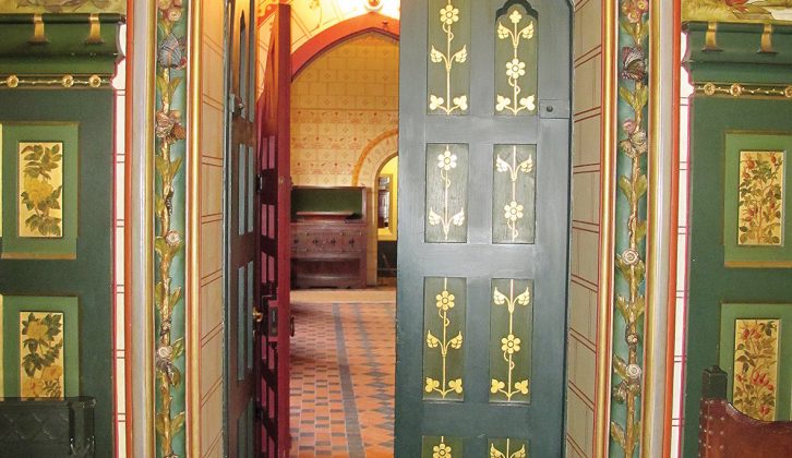 We admired the arched doorways and tiled or painted walls at Castell Coch