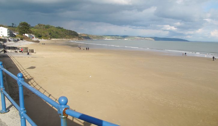 The town of Saundersfoot has a wide, sandy beach