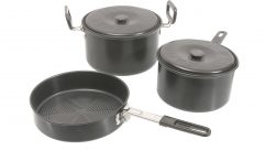 If you're after a light and compact three-piece saucepan set for the caravan, Kampa Chow could be the answer