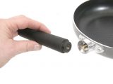 The screw on handles are pretty foolproof and do give the set a domestic, rather than camping, cookware feel