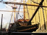 This magnificent replica of the Golden Hinde is near Southwark Cathedral