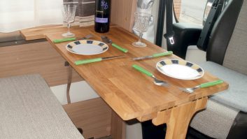 Reader Michael Crook built this folding dinette table for his motorhome