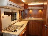 Kitchen space in the Hymer B-Class DynamicLine 444 is very generous – just look at all the preparation space available!