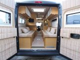 The flexible design allows you to back up to the view and open the rear doors to feel at one with nature