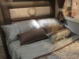 Here we get inside the Auto-Sleeper Corinium FB – 'FB' stands for fixed bed, and here it is!