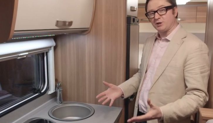 There's a small but well-specced kitchen in this Weinsberg motorhome