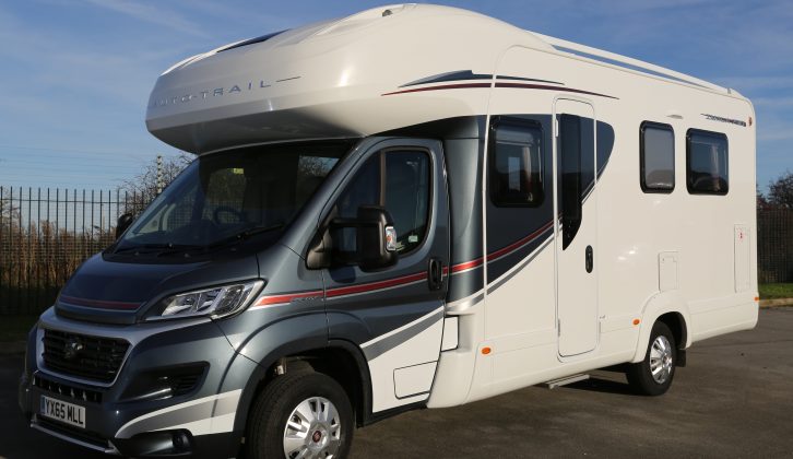 The 2016 Auto Trail Imala 730 is a four-berth with a rear island bed and front dinette bed, but just two seatbelts