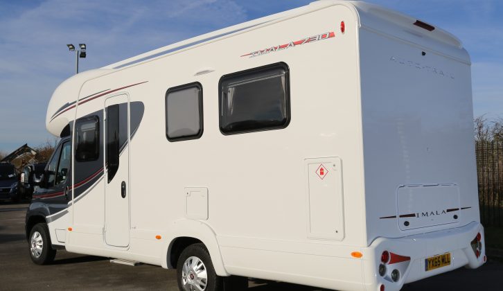 The Auto-Trail Imala 730 is 3.03m (9'11") tall, 2.35m (7'9") wide and 7.25m (23'9") long