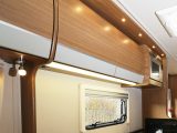 The lighting in The Imala 730's galley is good, with a side window, task lights and a striplight