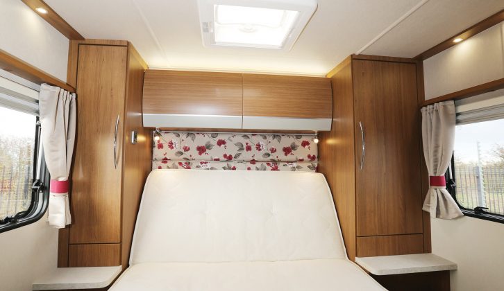 The Auto-Trail Imala 730's rear island bed gives good back support for reading or watching TV in bed
