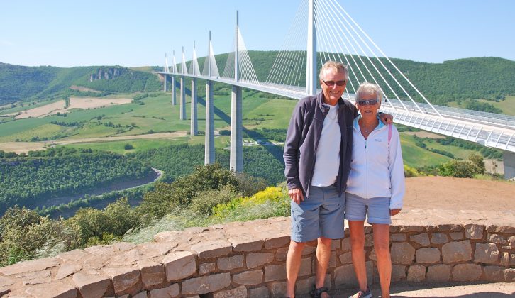 Decide what you want to spend your money on – pay €10 to enjoy driving over the Millau Viaduct and make the stop-off part of your trip, says Mick, pictured with wife Elaine